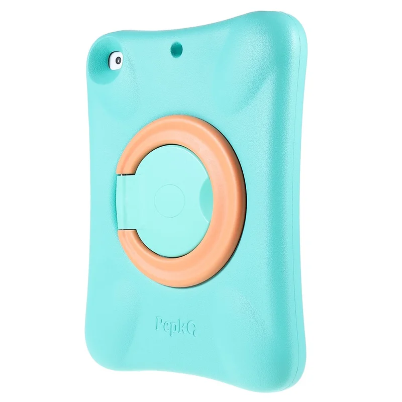 PEPKOO Shock-proof 360° Swivel Kickstand EVA Tablet Case for iPad 10.2 (2020)/(2019) - Light Green