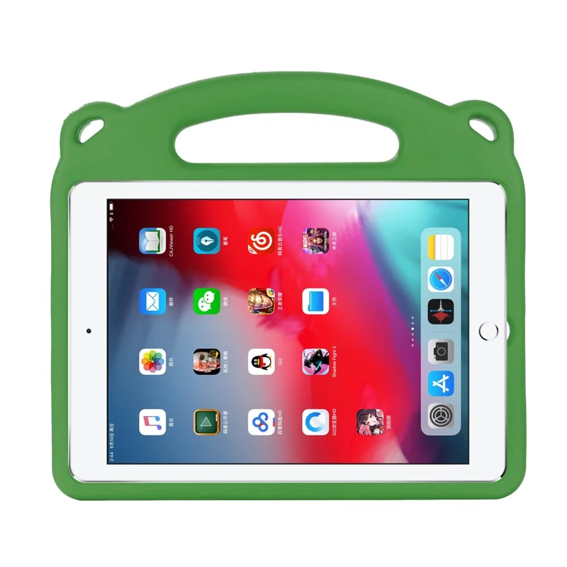 Panda Pattern EVA Shockproof Tablet Case with Kickstand for iPad 10.2 (2021)/(2020)/(2019) - Green