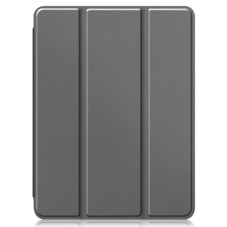 Étui en cuir debout avec fente pour stylo pour iPad Air 11 (2024) / Air (2022) / (2020) / Pro 11 pouces (2022) / (2021) / (2020) / (2018) - Gris