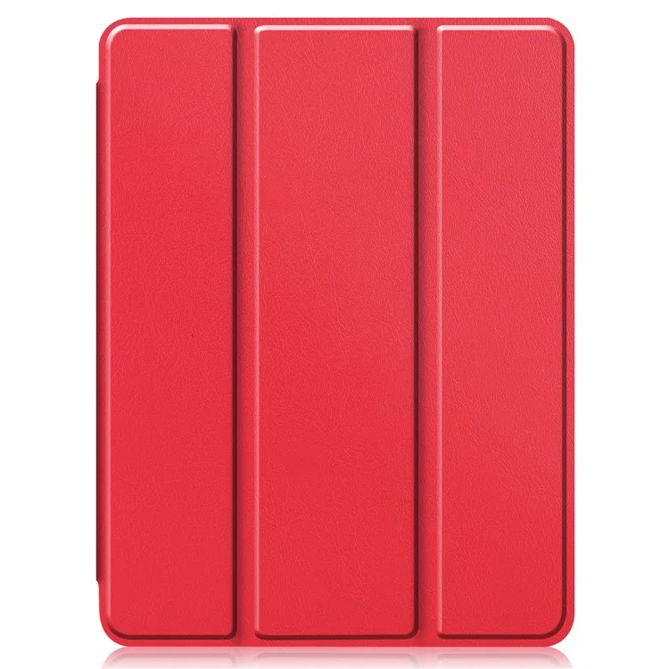 Funda de Tableta de Cuero Parada con Ranura para Lápiz para iPad Air 11 (2024) / Air (2022) / (2020) / Pro 11 pulgadas (2022) / (2021) / (2020) / (2018) - Rojo