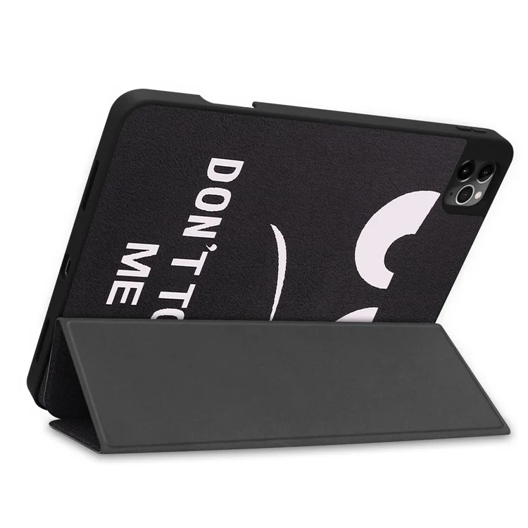 Pattern Printing Tri-Fold Stand Leather Special Case for iPad Pro 11-inch (2022) / (2021) / (2020) / (2018) - Don't Touch Me