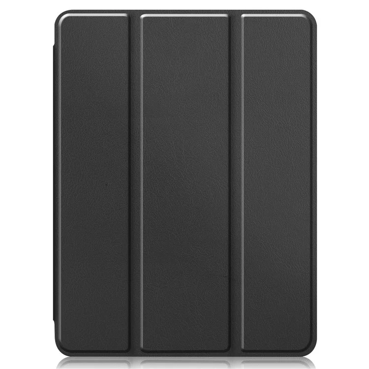 Business Tri-rold Stand pu Leather Soft TPU Auto Wake/Sleep Cover с Держателем Карандаша Для Ipad Pro 12,9-дюймовый (2020)/(2018) - Черный