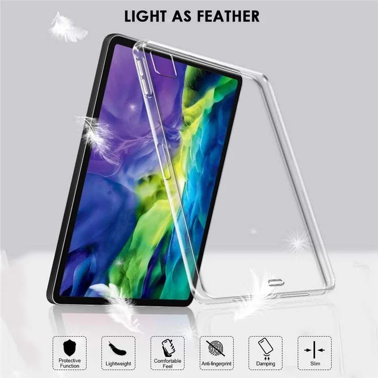 Staubfeste, kratzfeste, stoßfeste, transparente Gel-TPU-Skin-Abdeckung für iPad Pro 12,9 (2022) / (2021) / (2020) / (2018)