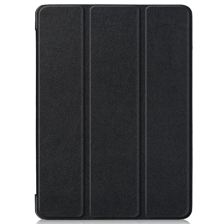 Litch Skin pu Leather Tri Fold Stand Tablet Case Pour Ipad Pro 11-pouces (2020) / (2018) - le Noir