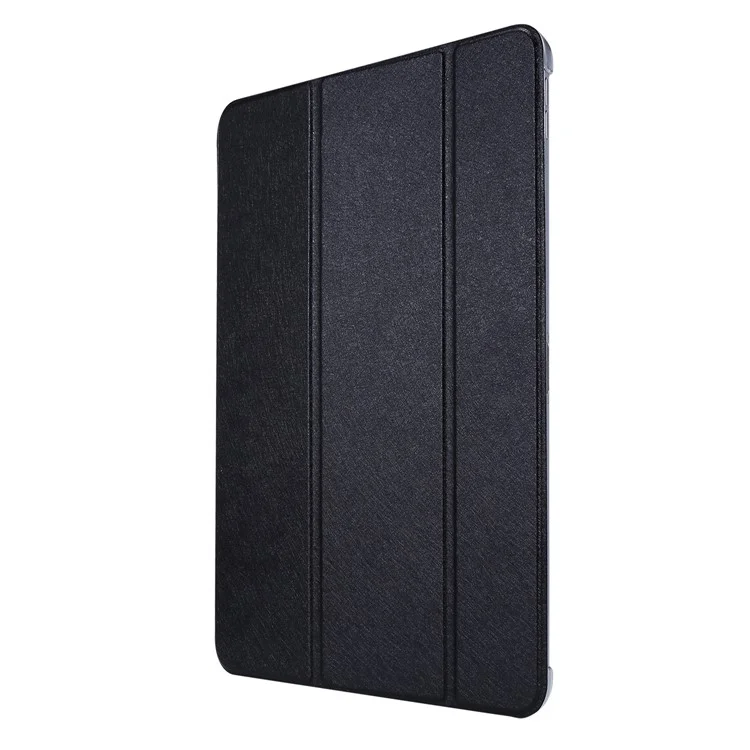 Texture en Soie Tri-fold Stand PU Leather Flip Tablet Case Pour Ipad Air (2020) / Air (2022) / Pro 11 Pouces (2020) / (2018) - le Noir