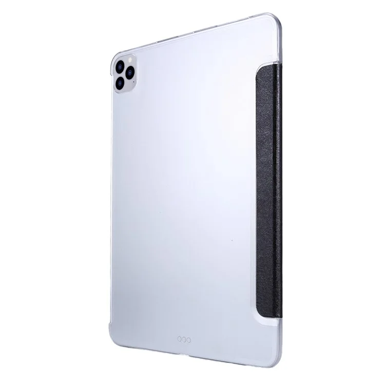 Texture en Soie Tri-fold Stand PU Leather Flip Tablet Case Pour Ipad Air (2020) / Air (2022) / Pro 11 Pouces (2020) / (2018) - le Noir