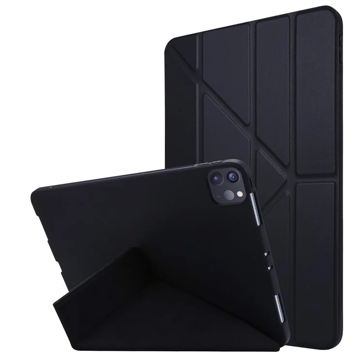 Étui Intelligent en Cuir de Stand en Origami Pour Ipad Pro 11 Pouces (2020) - le Noir