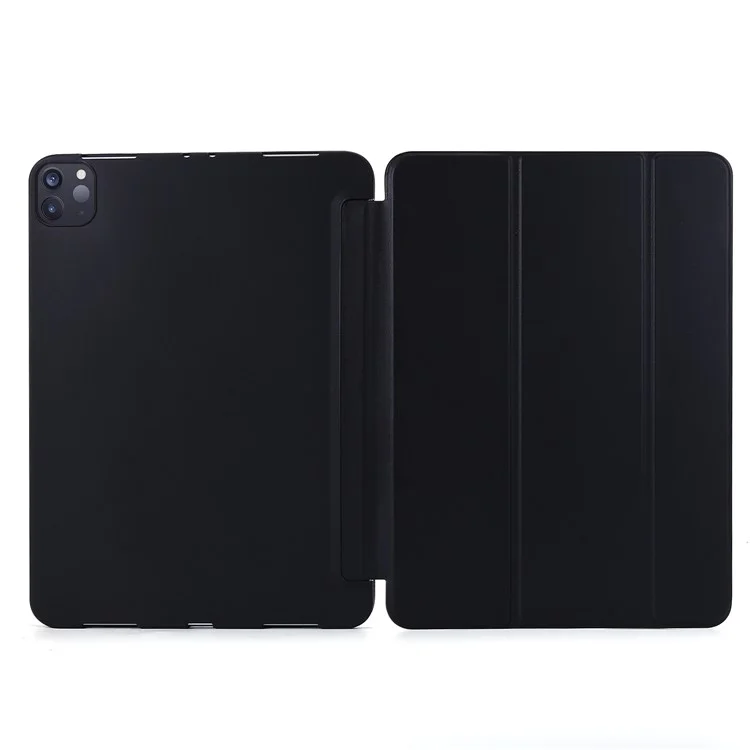 Capa de Tablet de Couro Smart Folio Tri-fold Para Ipad Pro de 11 Polegadas (2020) - Preto