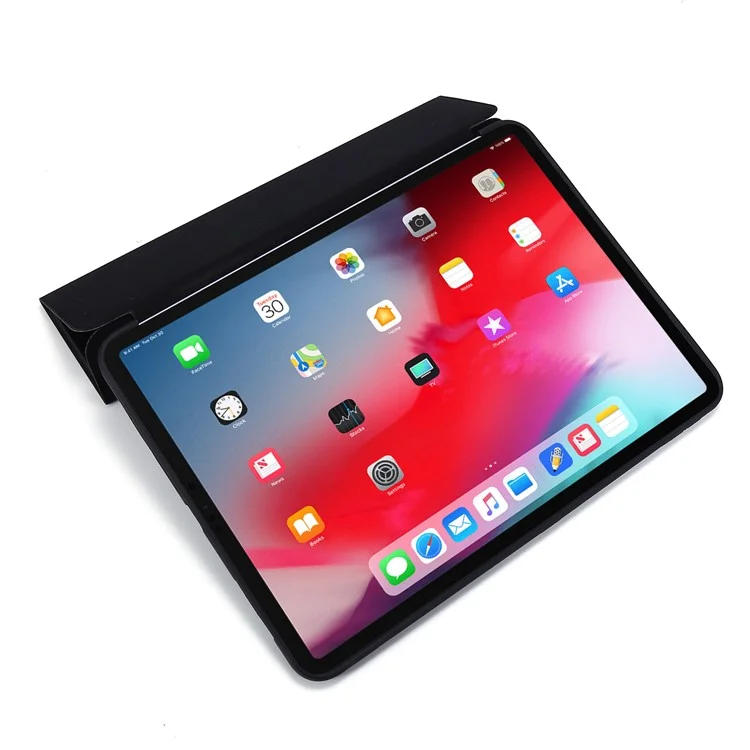 Tri-fold Smart Folio Leder Tablet Cover Für Ipad Pro 11-zoll (2020) - Schwarz