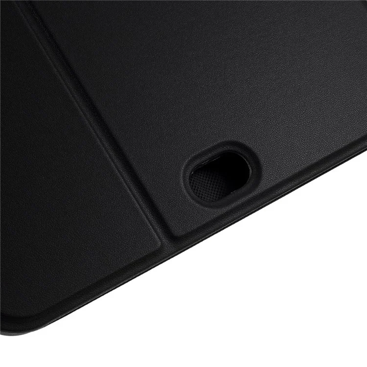 Cubierta De Tableta De Cuero Triple Plegable Para IPad Pro 11-Inch (2021) (2020) (2018) - Negro