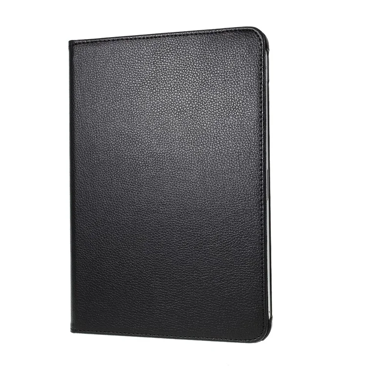 Étui en cuir de peau de litchi avec support rotatif à 360 degrés pour iPad Pro 12,9 (2022) (2021) (2020) (2018) - Noir