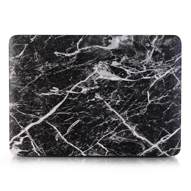 Marble Pattern Surface PU Leather Laptop Protective Cover for MacBook Air 13.3" Retina Display A2179 (2020)/ 13.3 inch (2018) A1932 - Black