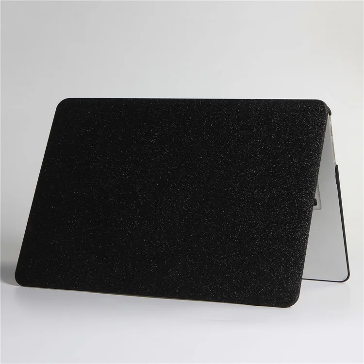 Étui à Ordinateur Portable en Cuir PU Matte pu Glittery Pour MacBook Air 13.3 "affichage de la Rétine A2179 (2020) / 13,3 Pouces (2018) A1932 - le Noir