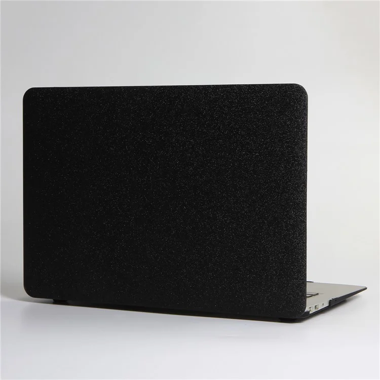 Glittery Surface Matte PU Leather Laptop Case for MacBook Air 13.3" Retina Display A2179 (2020)/ 13.3 inch (2018) A1932 - Black