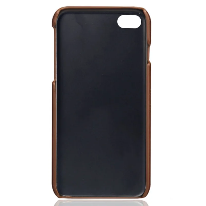 KSQ for iPhone 8/7/SE (2020)/SE (2022) 4.7 inch PU Leather Coated PC Case with Dual Card Slots - Brown