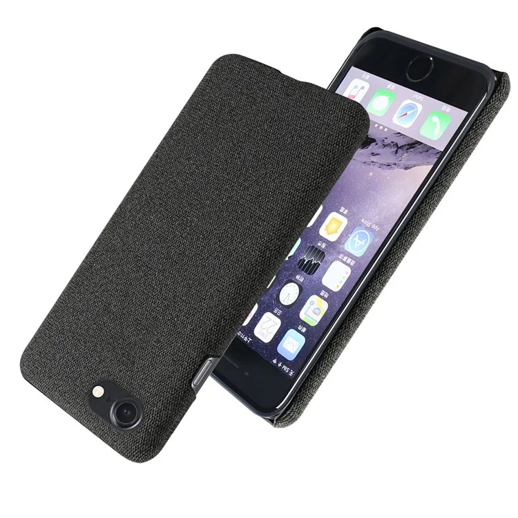 KSQ Cloth Texture Hard Plastic Case for iPhone SE (2020)/SE (2022)/7/8 4.7 inch - Black