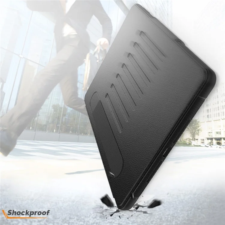 Para iPad 10.2 (2020)/(2019) Suporte Multiângulo Porta-cartão de Couro Capa de Tablet com Fecho Magnético e Slot para Stylus - Preto