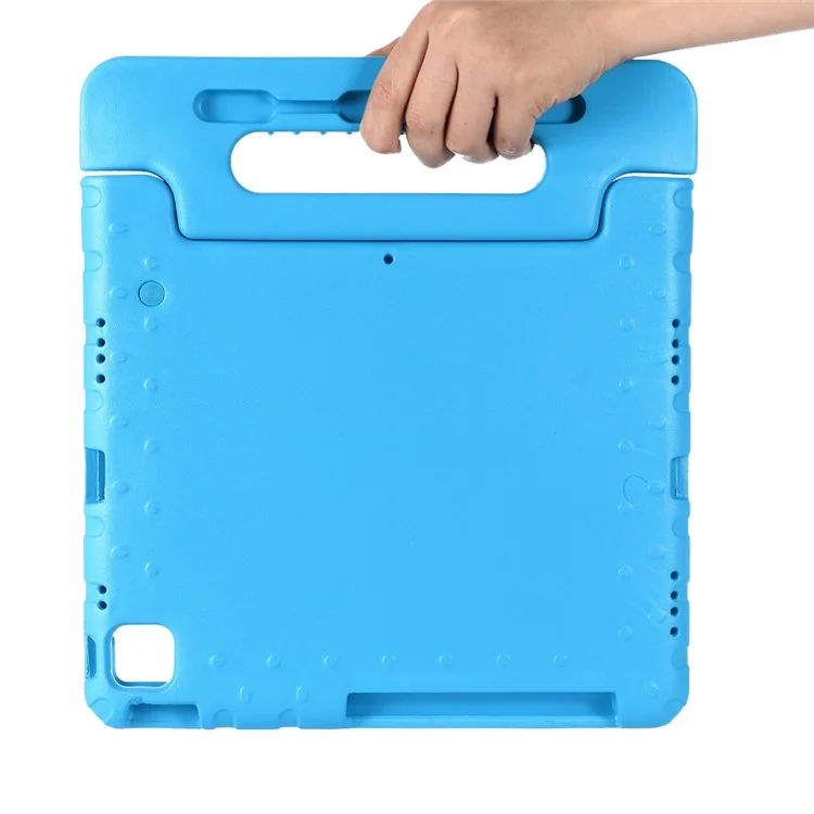 Étui de protection en mousse EVA antichute pour enfants avec support intégré pour iPad Pro 12.9 (2022) (2021) (2020) - Bleu
