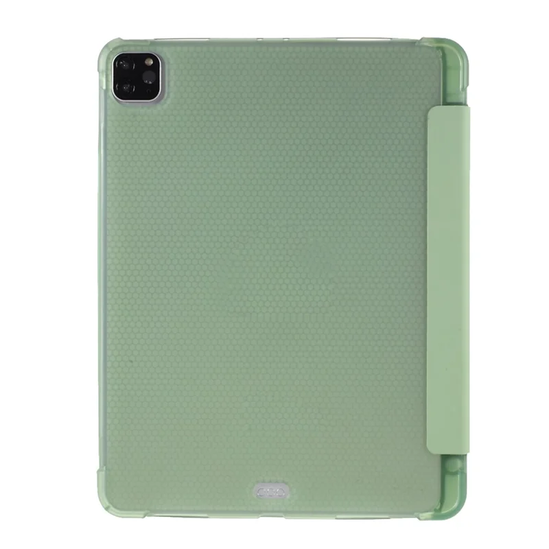 Tri-fold Stand Smart Leather Tablet Case with Pen Slot for iPad Pro 11-inch (2021)(2020)(2022) - Light Green