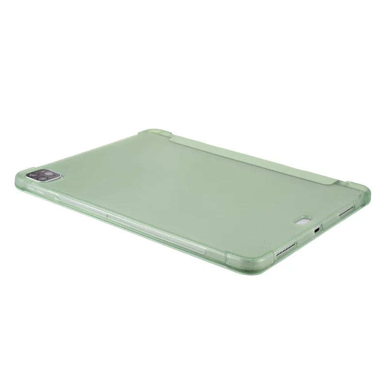 Tri-fold Stand Smart Leather Tablet Case with Pen Slot for iPad Pro 11-inch (2021)(2020)(2022) - Light Green