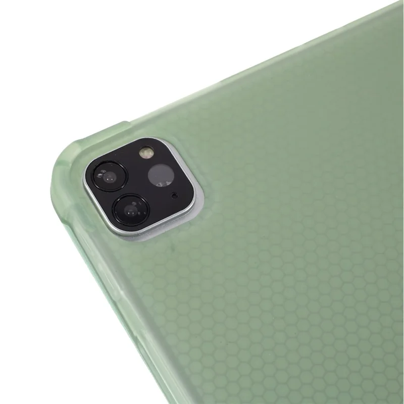 Tri-fold Stand Smart Leather Tablet Case with Pen Slot for iPad Pro 11-inch (2021)(2020)(2022) - Light Green