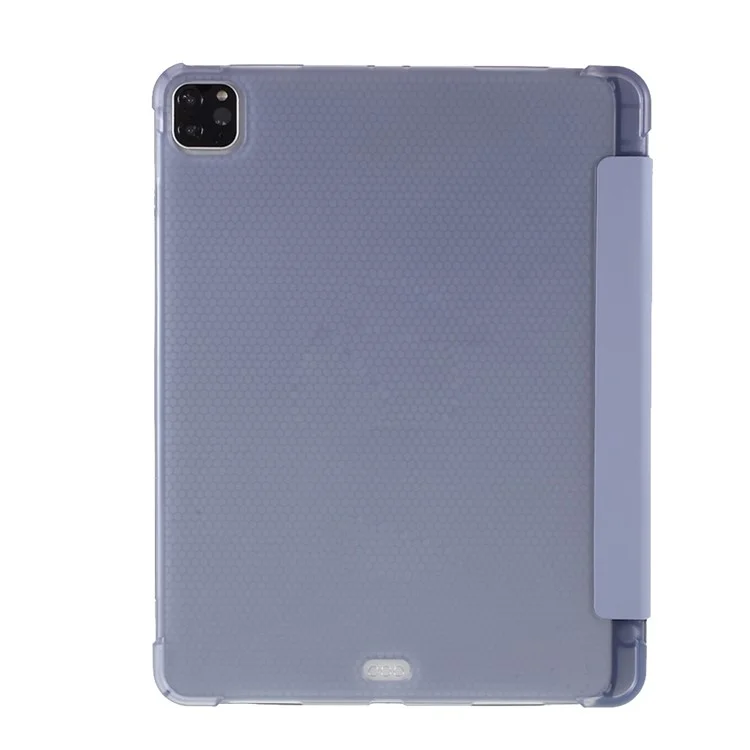 Étui en cuir intelligent à trois volets avec emplacement pour stylet pour iPad Pro 11 pouces (2021)(2020)(2022) - Violet