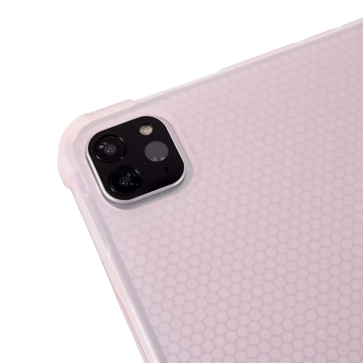 Étui en cuir smart à trois volets pour tablette avec fente pour stylet pour iPad Pro 11 pouces (2021)(2020)(2022) - Rose