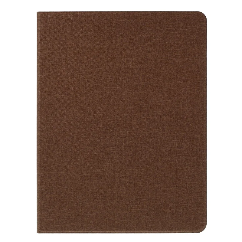 Tablet-Hülle aus PU-Leder mit Stoffstruktur und Standfunktion für iPad Pro 12,9 (2022) / (2021) / (2020) / (2018) – Kaffee