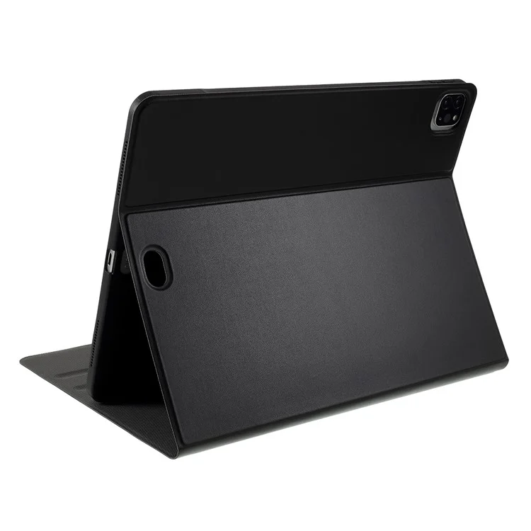 Capa de Proteção em Couro PU para iPad Air 13 (2024) / Pro 12.9 (2022) / (2021) / (2020) / (2018) - Preto
