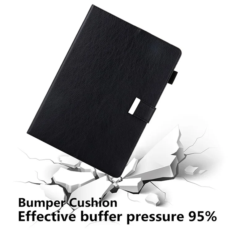 Metal Buckle Card Rangujas Soporte de Cuero Cubierta Inteligente Con Correa de Mano Para Ipad Air (2020)/Air (2022)/Pro 11 Pulgadas (2021) (2020) (2018) - Negro