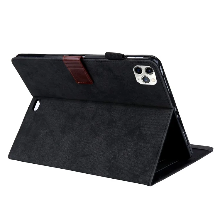 For iPad Air (2020) / Air (2022) / Pro 11-inch (2022) / (2021) / (2020)(2018) Business Style Auto Wake & Sleep Leather Stand Case with Card Holder - Black