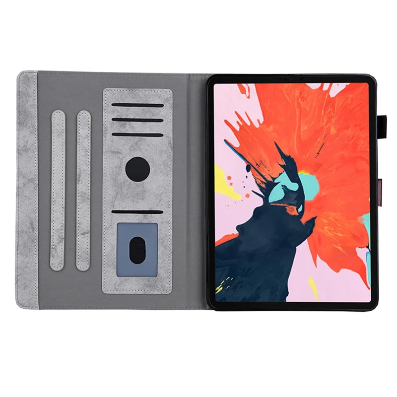For iPad Air 11 (2026) / (2025) / (2024) / Air (2020) / Air (2022) / Pro 11-inch (2022) / (2021) / (2020)(2018) Leather Stand Case Card Holder - Grey