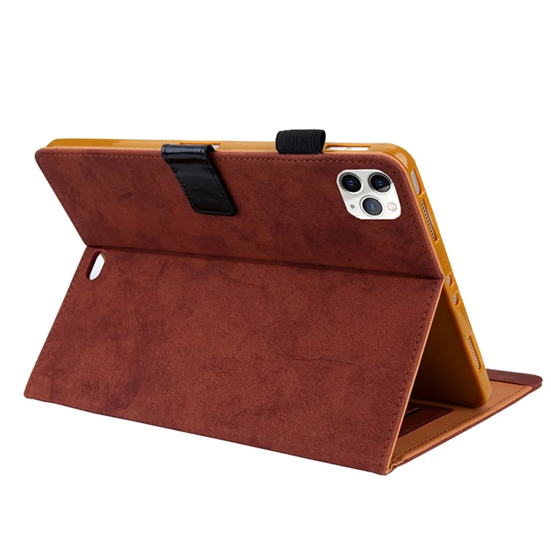 For iPad Air 11 (2026) / (2025) / (2024) / Air (2020) / Air (2022) / Pro 11-inch (2022) / (2021) / (2020)(2018) Leather Stand Case Card Holder - Brown