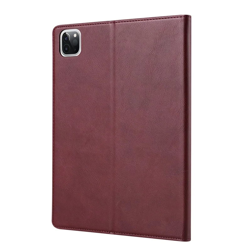 PU Leather Wallet Stand Tablet Shell with Pen Slot for iPad Air 13 (2026) / (2025) / (2024) / Pro 12.9 (2022) / (2021) / (2020) / (2018) - Dark Brown