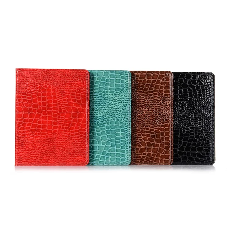 Textura de Textução Crocodile Capa de Combato Inteligente de Combato de Completo Para Applo Ipad Pro de 12.9 Polegado (2020)/(2018) - Preto