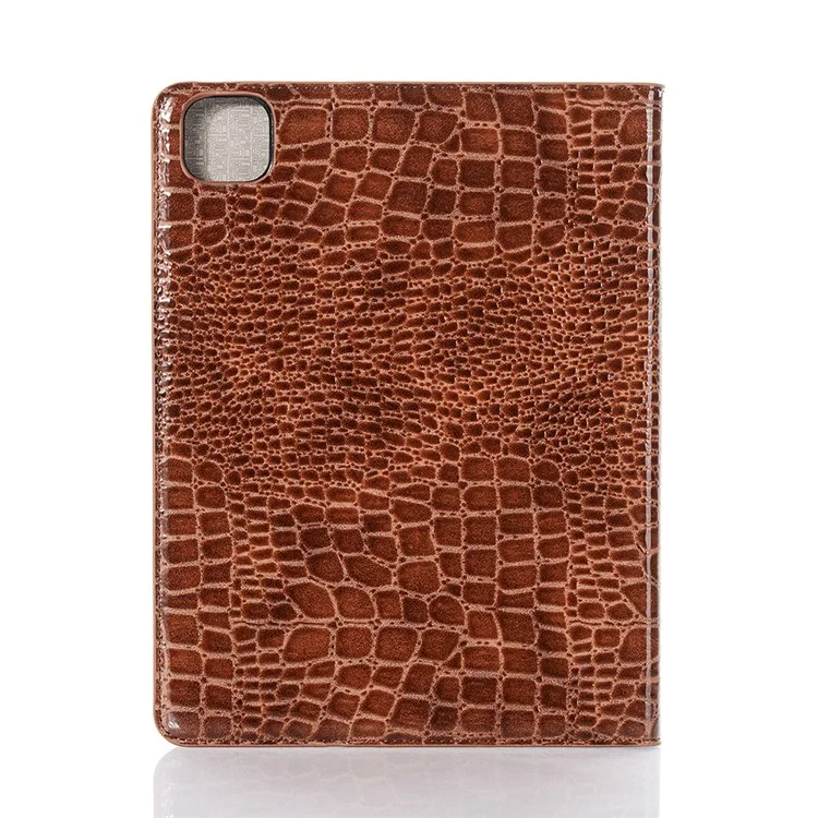Crocodile Texture Wallet Leather Smart Tablet Case for Apple iPad Air 13 (2025) / (2024) / Pro 12.9 (2022) / (2021) / (2020) / (2018) - Brown