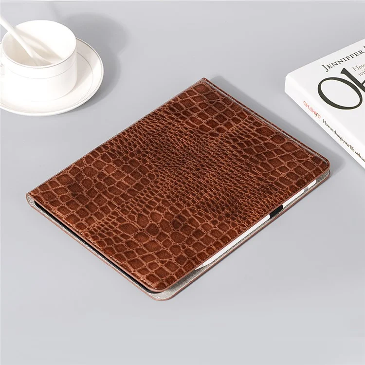 Crocodile Texture Wallet Leather Smart Tablet Case for Apple iPad Air 13 (2025) / (2024) / Pro 12.9 (2022) / (2021) / (2020) / (2018) - Brown