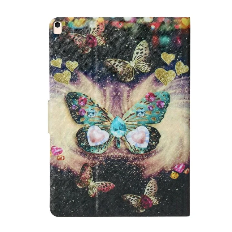 Pattern Printing Card Swats Flip Cuero Cubierta Para Ipad Air 10.5 Pulgadas (2019)/iPad 10.2 (2021)/(2020)/(2019) - Mariposas