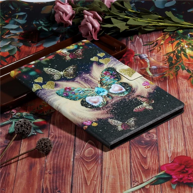 Pattern Printing Card Slots Flip Leather Tablet Cover for iPad Air 10.5 inch (2019)/iPad 10.2 (2021)/(2020)/(2019) - Butterflies