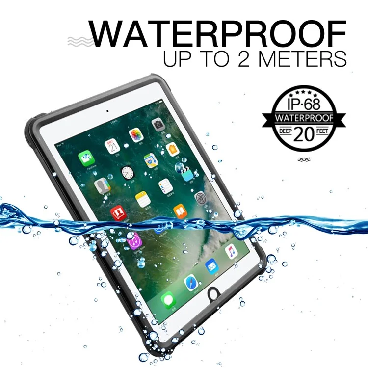 IP68 Waterproof Drop-proof Dust-proof Tablet Cover for iPad Air (2013) / iPad 9.7-inch (2018) A1893 A1954 / (2017) A1822