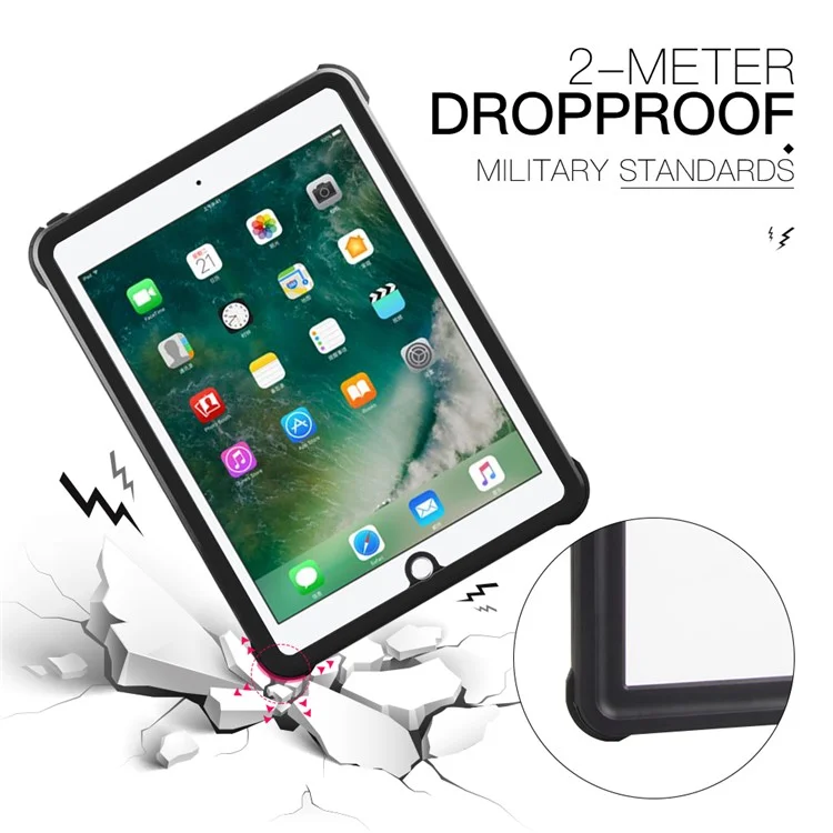 IP68 Waterproof Drop-proof Dust-proof Tablet Cover for iPad Air (2013) / iPad 9.7-inch (2018) A1893 A1954 / (2017) A1822