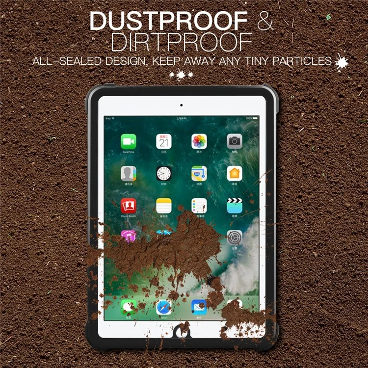 IP68 Waterproof Drop-proof Dust-proof Tablet Cover for iPad Air (2013) / iPad 9.7-inch (2018) A1893 A1954 / (2017) A1822