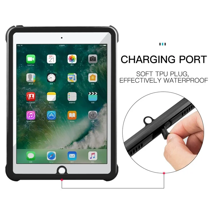 IP68 Waterproof Drop-proof Dust-proof Tablet Cover for iPad Air (2013) / iPad 9.7-inch (2018) A1893 A1954 / (2017) A1822