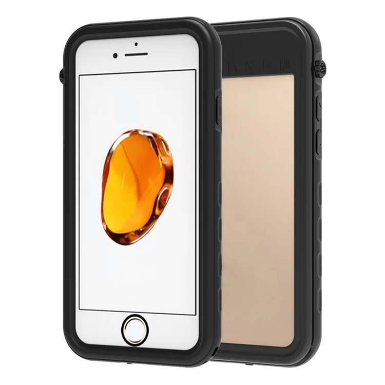 IP68 Waterproof Case Drop-proof Dust-proof Phone Cover for iPhone SE (2022)/SE (2020)/8/7 4.7 inch - Black