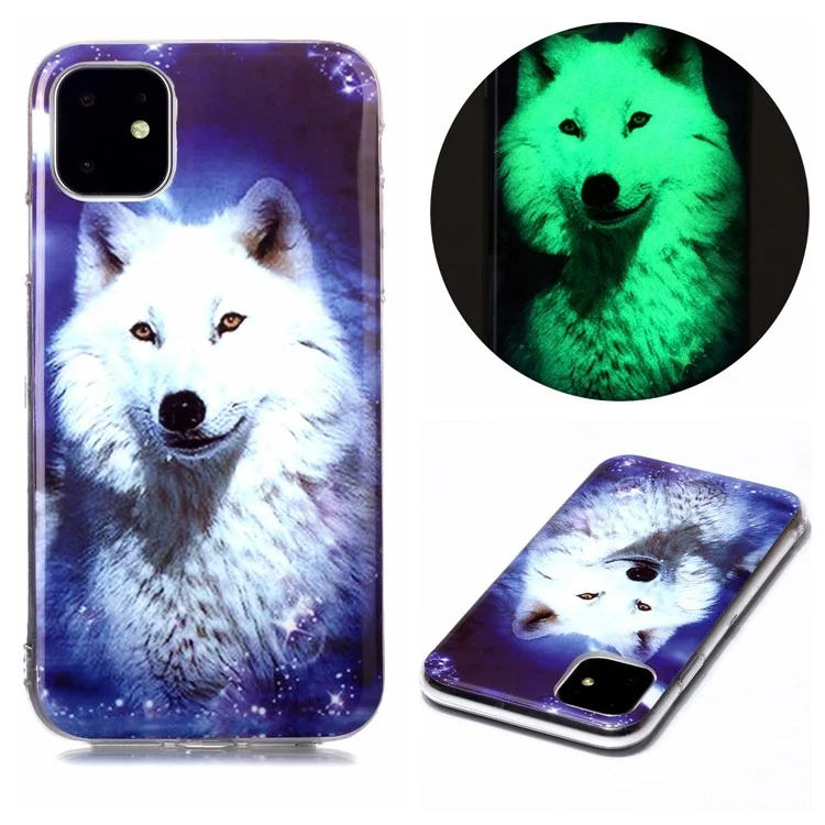 Noctilucent Patterned IMD TPU Back Case for iPhone 11 6.1 inch - Dog
