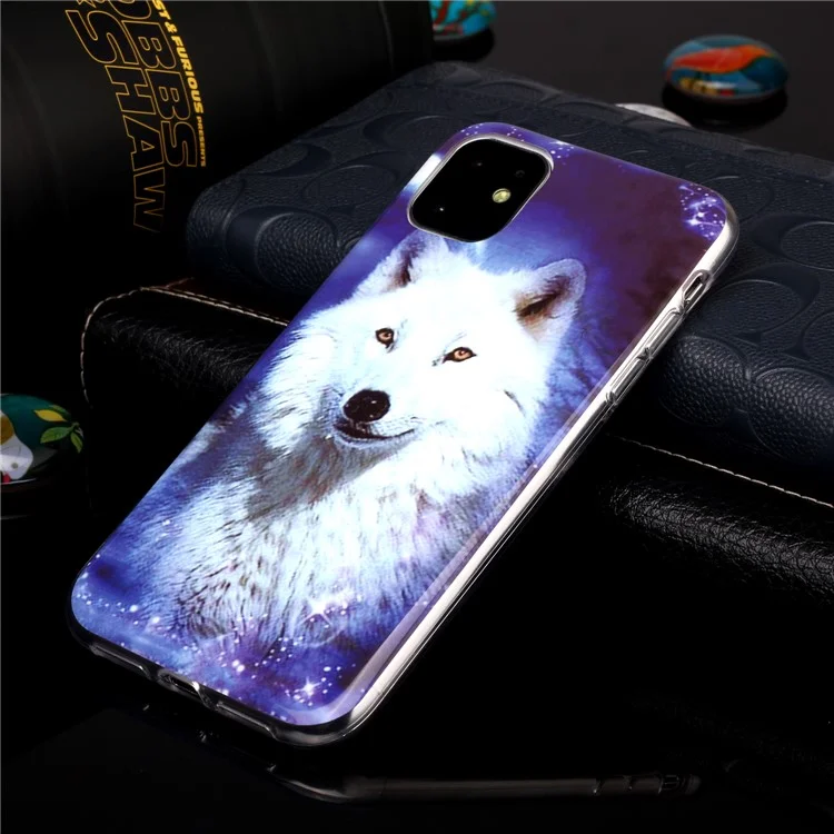Noctilucent Patterned IMD TPU Back Case for iPhone 11 6.1 inch - Dog
