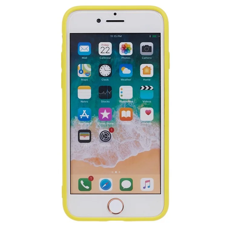 case de teléfonos móviles de tpu suave para iphone 7 / 8 / se (2020) / se (2022) 4.7 pulgadas - amarillo