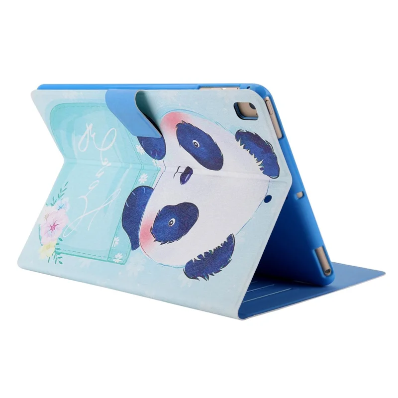 Mønstertrykt lærtablet med kortopbevaring til iPad 10,2 (2021)/(2020)/(2019)/iPad Air 10,5 tommer (2019)/iPad Pro 10,5 tommer (2017) - Panda