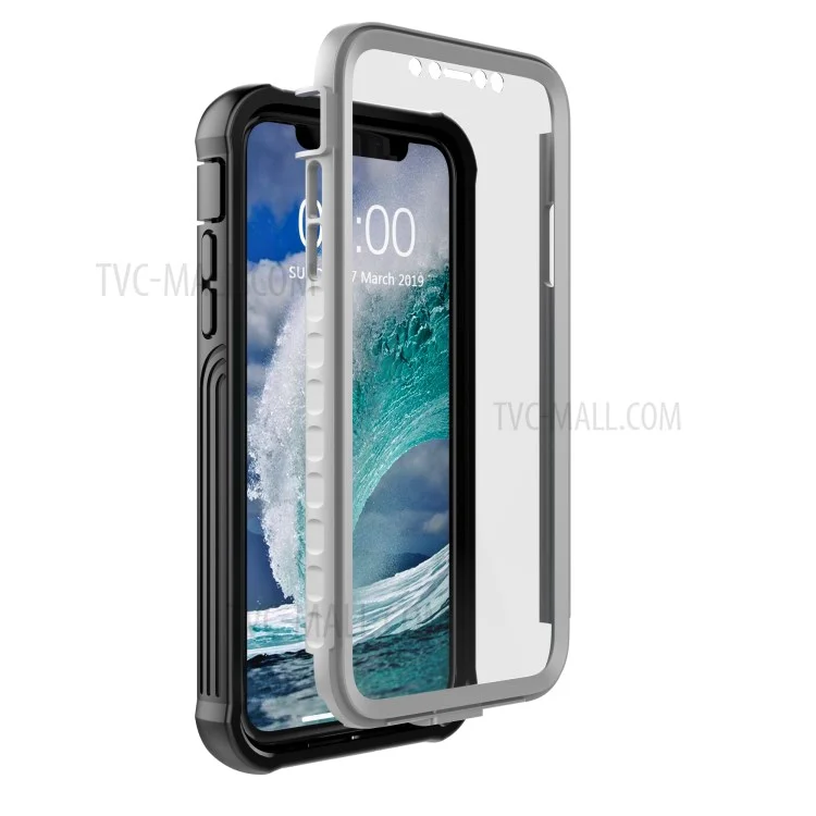 Shockproof All-inclusive PC Case Accessory Built-in PET Screen Film for iPhone XR 6.1 inch