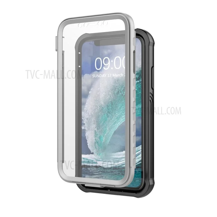 Shockproof All-inclusive PC Case Accessory Built-in PET Screen Film for iPhone XR 6.1 inch